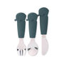 Three Piece Cutlery Set Elephant Teal, thumbnail 1 of 6