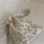Cream Handcrafted Embroidered Pearl Potli Bag/Wrist Bag, thumbnail 10 of 10
