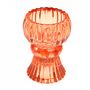 Double Ended Orange Glass Candle Holder, thumbnail 2 of 4