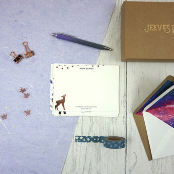 Personalised Cosmic Forest Correspondence Cards, 6 of 12