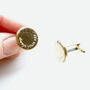 Curve Engraved Hammered Bronze Cufflinks, thumbnail 4 of 7