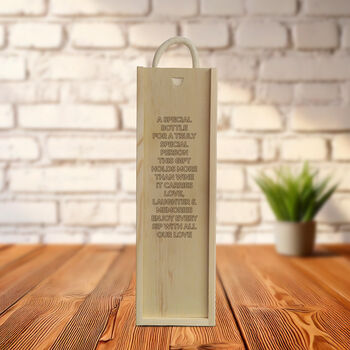 Personalised Wooden Wine Or Champagne Gift Box, 2 of 3