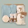 New Baby Gift Set Organic Sage Zip Sleepsuit, thumbnail 1 of 5