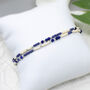 Lapis Lazuli And Sterling Silver Beaded Layered Wrap Bracelet, thumbnail 2 of 5