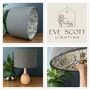 Enid Roan Blue Tweed Floral Lined Lampshades, thumbnail 11 of 11