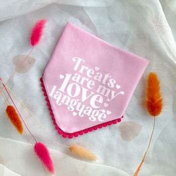 Love Language Valentines Dog Bandana, 3 of 8