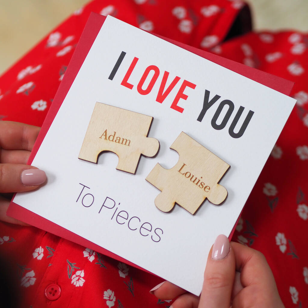 Personalised 'I Love You To Pieces' Magnets Card, 1 of 6