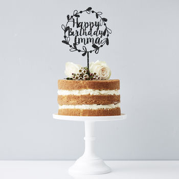 Personalised Floral Birthday Cake Topper, 8 of 11