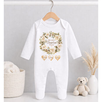Personalised Newborn Baby Announcement Outfit, 3 of 7