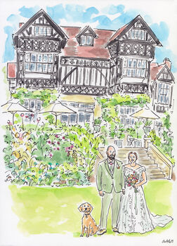 Wedding Venue Personalised Illustration, 4 of 8
