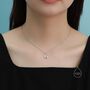 Opal Or Moonstone Crescent Moon Pendant Necklace, thumbnail 2 of 12