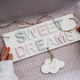 Sweet Dreams Nursery Sign Door Plaque With Sleepy Cloud, thumbnail 1 of 3