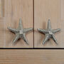 Large Starfish Solid Pewter Cabinet Handle, Door Knobs, thumbnail 4 of 9