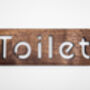 Walnut Self Adhesive Bathroom Toilet Door Sign Word, thumbnail 1 of 4