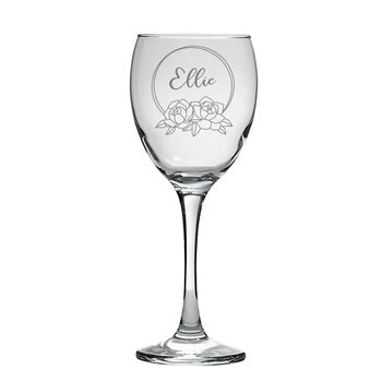 Personalised Floral Design Wine Glass, 7 of 10