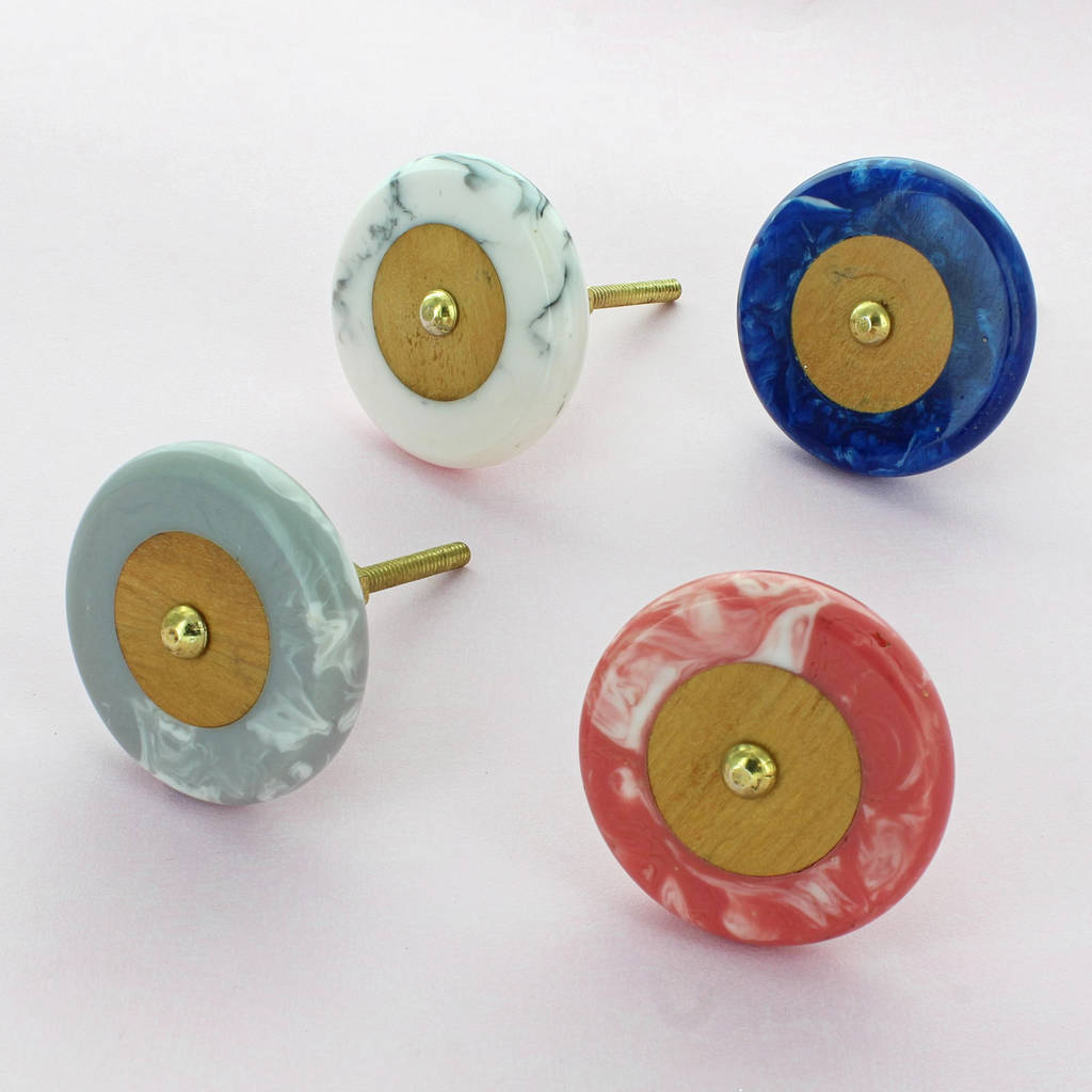 Mary Edition I Marble Effect Coloured Door Knobs By G Decor   Original Marble Effect Coloured Door Disc Knobs 