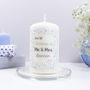 Personalised 1st Christmas As Mr And Mrs Candle, thumbnail 3 of 5
