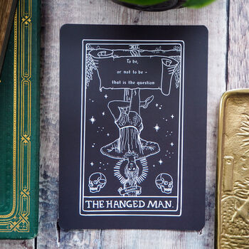 Hamlet Tarot Card Mini Print The Hanged Man, 3 of 5