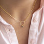 Minimalist Gold Circle Birthstone Charm Necklace, thumbnail 8 of 11