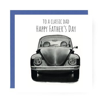Classic Dad Fathers Day Beetle Car Card, 2 of 5