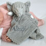 Personalised Elephant Ribbed Comforter And Blanket Set, thumbnail 6 of 12