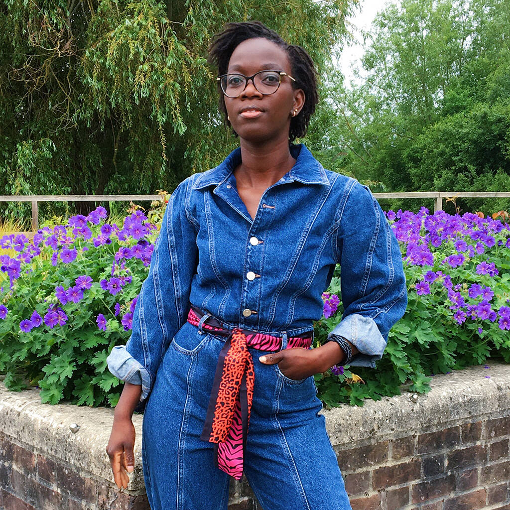 Urban Jungle' Skinny Silk Scarf Red And Hot Pink By Just Add Style London |  notonthehighstreet.com