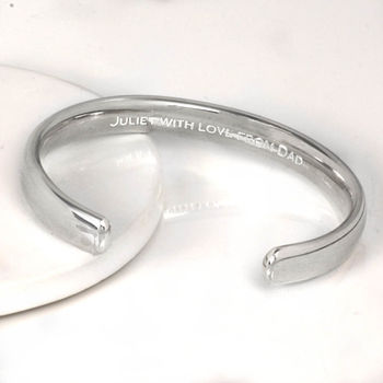 Chunky Sterling Silver Open Bangle, 3 of 6