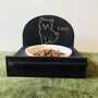 Personalised Wooden Cat Bowl Stand, thumbnail 2 of 3
