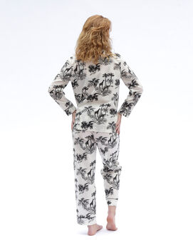 Women's Pyjamas In Organic Cotton, Paloma Long Set, 3 of 10