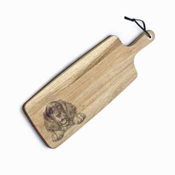 Personalised Irish Red And White Setter Engraved Acacia Serving Board, 2 of 7
