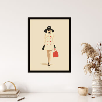 Unbothered Stylish 60s Fashion Model Wall Art Print, 4 of 6