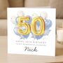 Personalised 50th Birthday Card For Husband, thumbnail 1 of 8