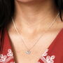 Double Flower Charm Necklace, thumbnail 2 of 7