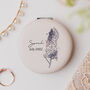 Birthflower Birthday Pocket Mirror With Personalised Name And Message, thumbnail 2 of 6