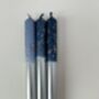 Silver, Grey And Blue Glitter Christmas Candles 'Starry Starry Night', thumbnail 2 of 4