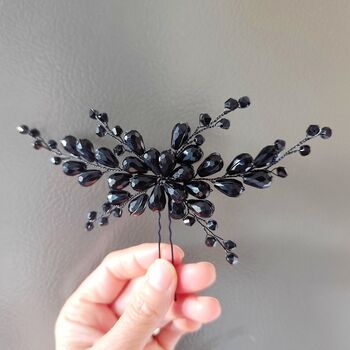 Black Crystal Hair Pin, 3 of 7