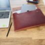 Personalised Spanish Brown Leather A4 Documents Holder, thumbnail 2 of 12