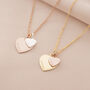 Sterling Silver Double Heart Charm Personalised Necklace, thumbnail 4 of 11