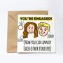Personalised You're Engaged Greeting Card, thumbnail 1 of 3