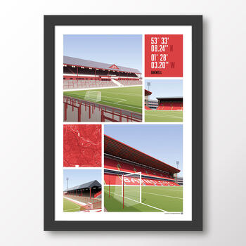 Barnsley Views Of Oakwell Poster, 7 of 7