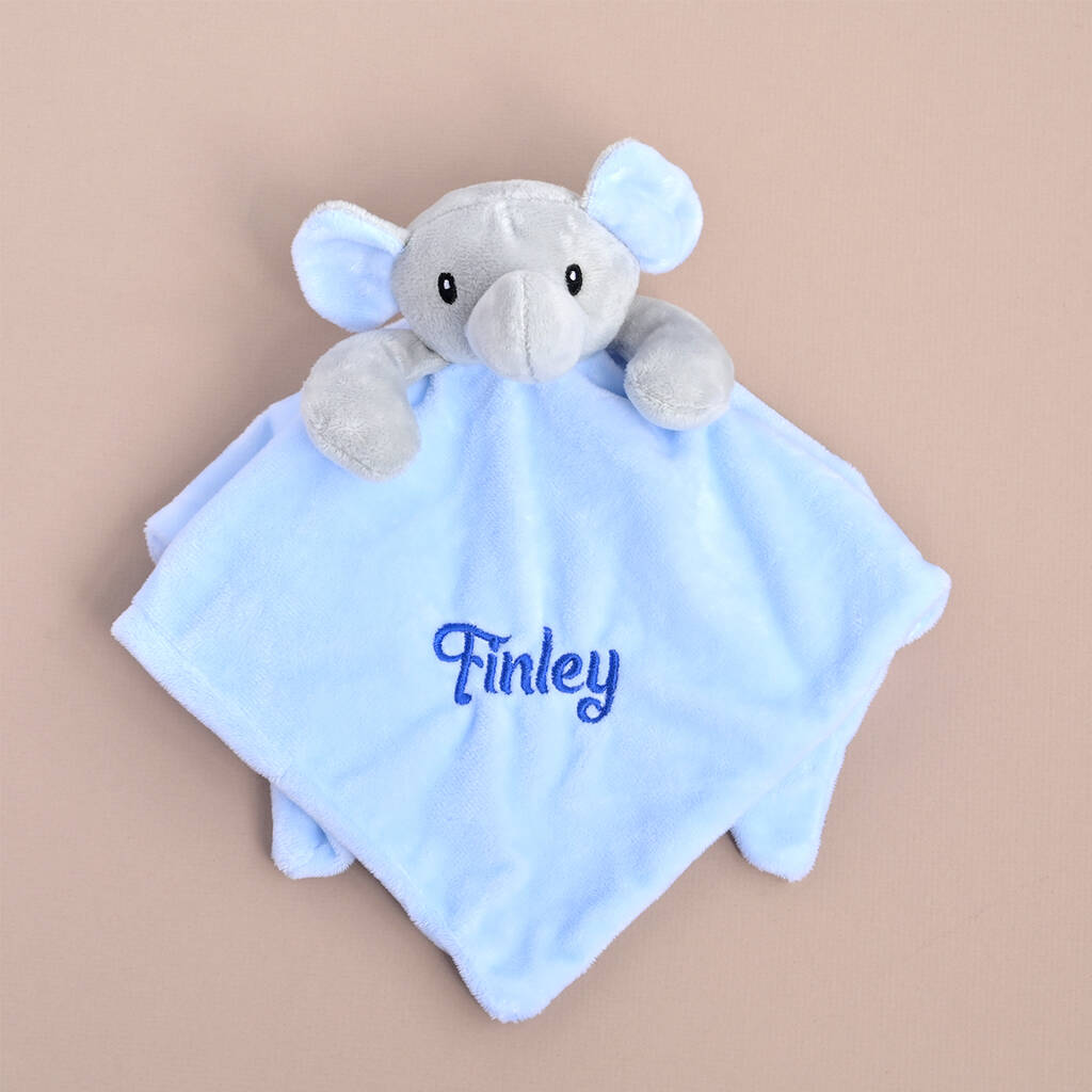 Personalised Baby Blue Elephant Comforter By KEEDD