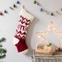 Personalised Christmas Stocking Knitting Kit Ruby, thumbnail 1 of 7