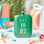 Personalised 40th Birthday Year Hip Flask, thumbnail 2 of 7