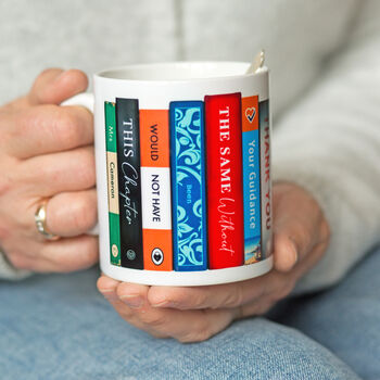 Personalised Book Themed Mug For A Teacher, 5 of 6
