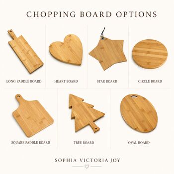 Personalised Wooden Chopping/Cheese Board For Her, 7 of 7