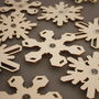 Set Of Wooden Snowflakes Window Decorations, thumbnail 2 of 7
