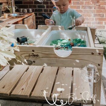Personalised Outdoor Wooden Sensory Table, 4 of 6