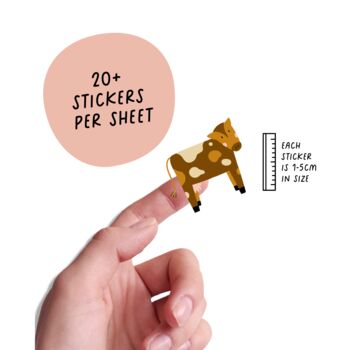 Eco Friendly Farm Animal Party Bag Stickers – Kids Party Favours Plastic Free, 2 of 9