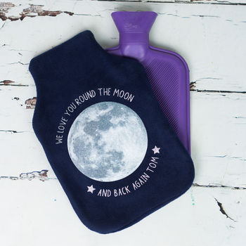 Personalised Moon Hot Water Bottle Cover, 4 of 7
