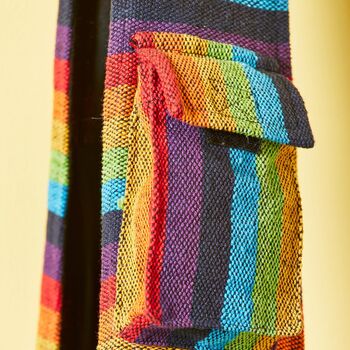 Handmade Bohemian Rainbow Stripe Shoulder Bag, 5 of 6
